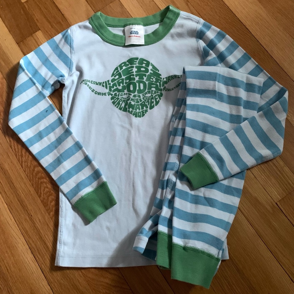 Hanna Andersson 130 (8) Star Wars Yoda Long Johns